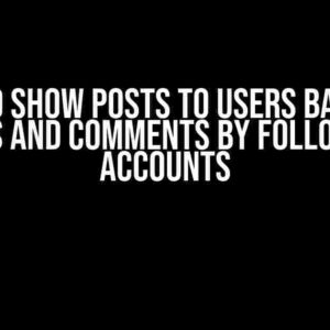 How to Show Posts to Users Based on Likes and Comments by Following Accounts