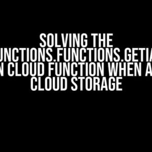 Solving the “cloudfunctions.functions.getIamPolicy error” in Cloud Function when accessing Cloud Storage